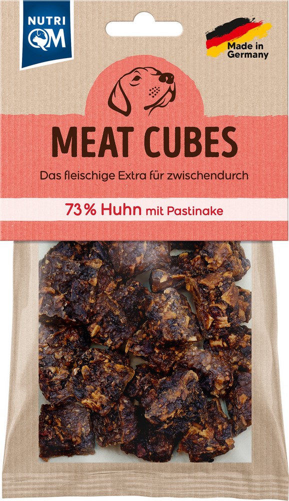 PetCom NutriQM Meat Cubes mit Huhn & Pastinake, 100 gr. - 6er Set