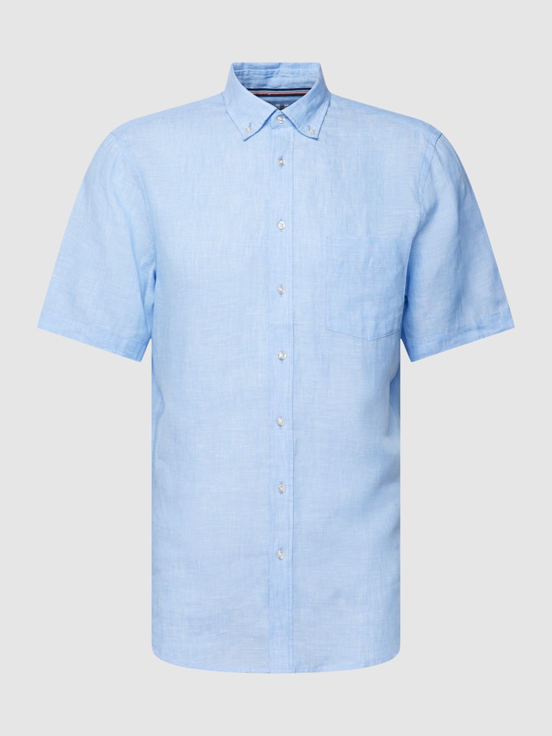Freizeithemd mit Button-Down-Kragen in bleu