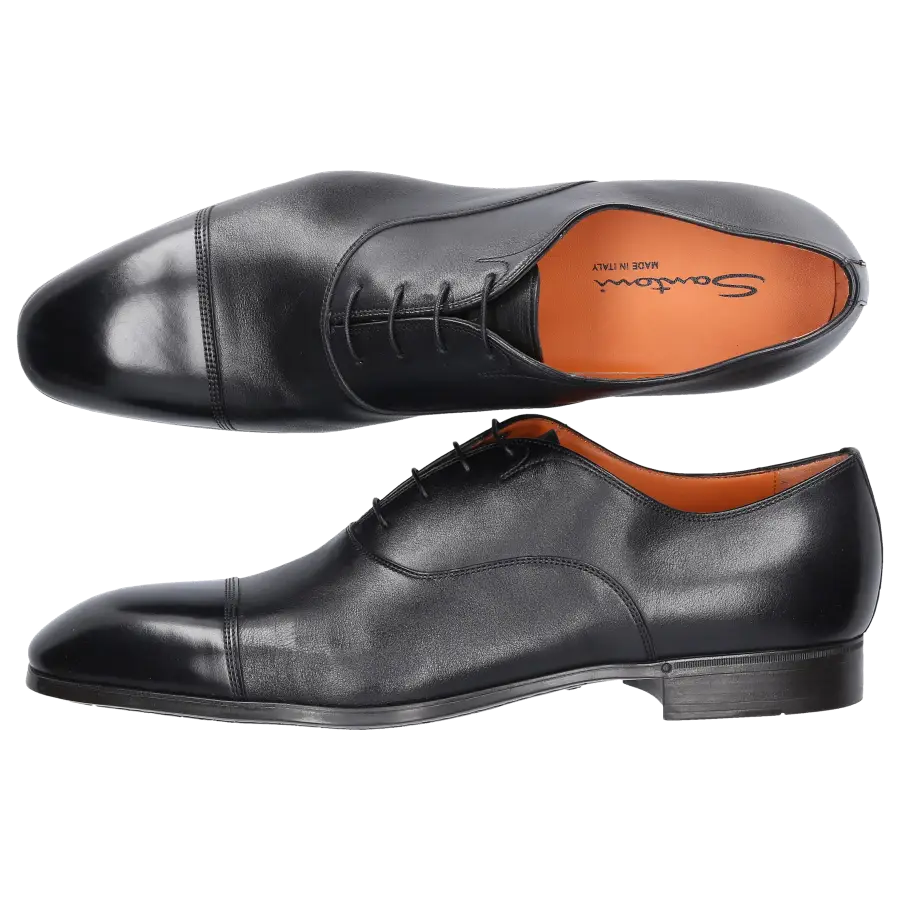 Santoni - Halbschuhe 11011 Kalbsleder - schwarz