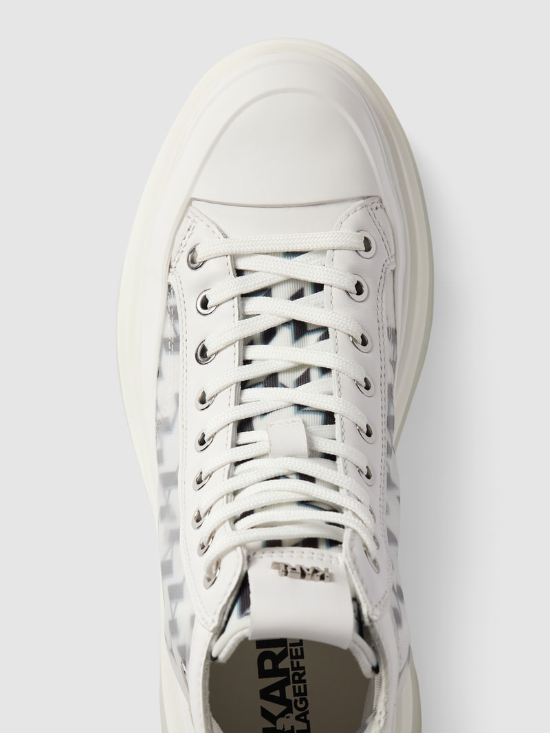 High-Top-Sneaker mit Label-Print Modell 'LUNA' in weiß
