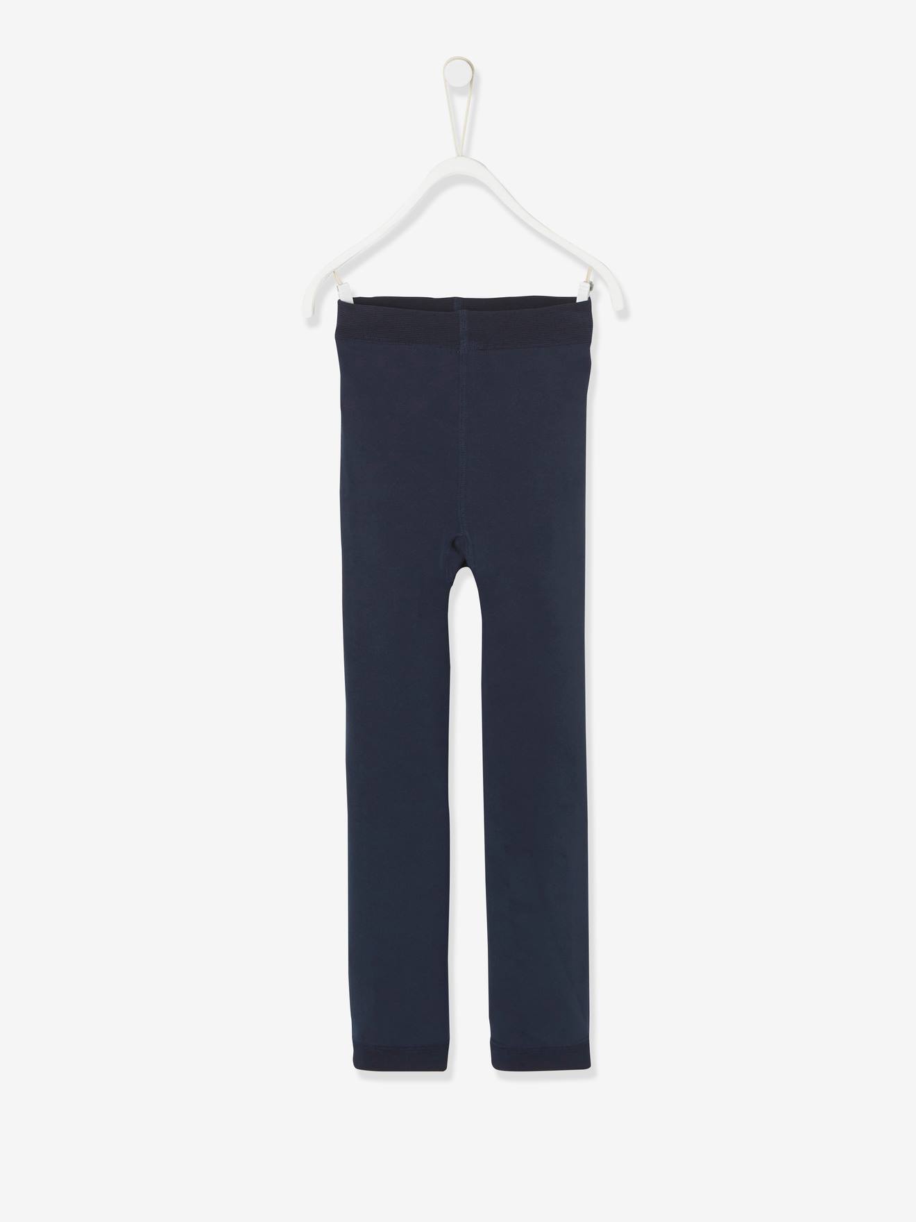 Leggings maille polaire fille gris chiné