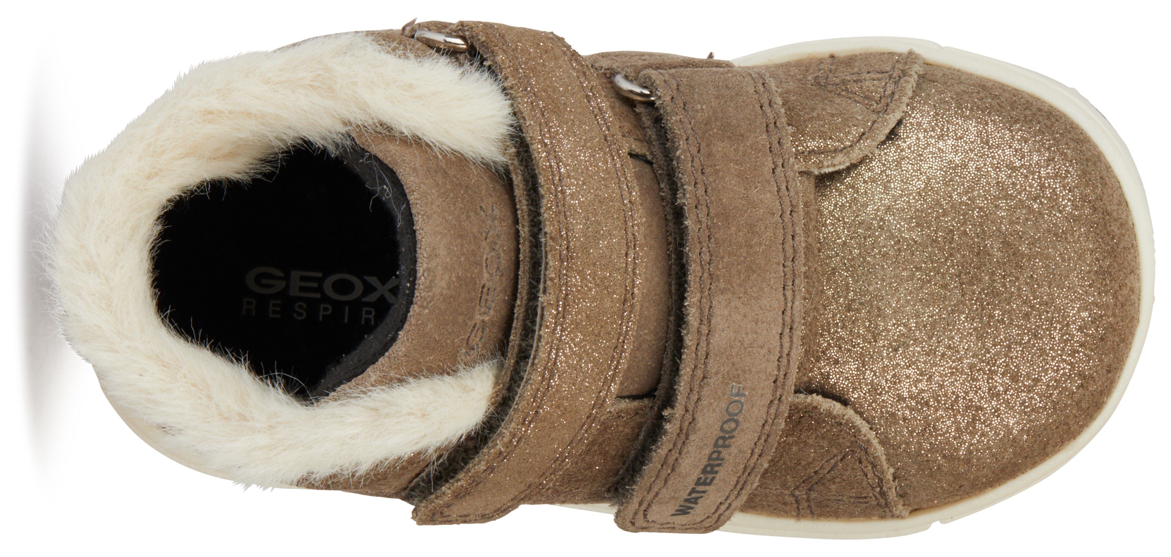 Geox B TROTTOLA GIRL WPF Lauflernschuh mit coolen Glitzerdetails
