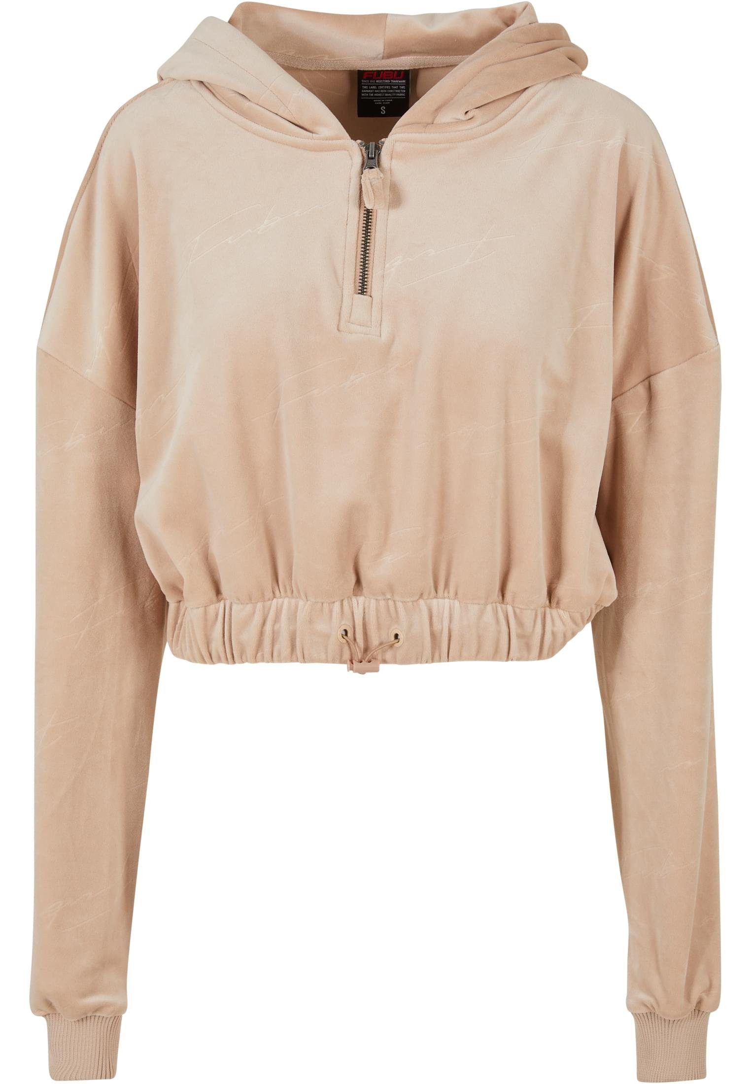 Fubu Kapuzenpullover Damen FW231-014-1 FUBU Signature Allover Velours Short Hoodie (1-tlg)