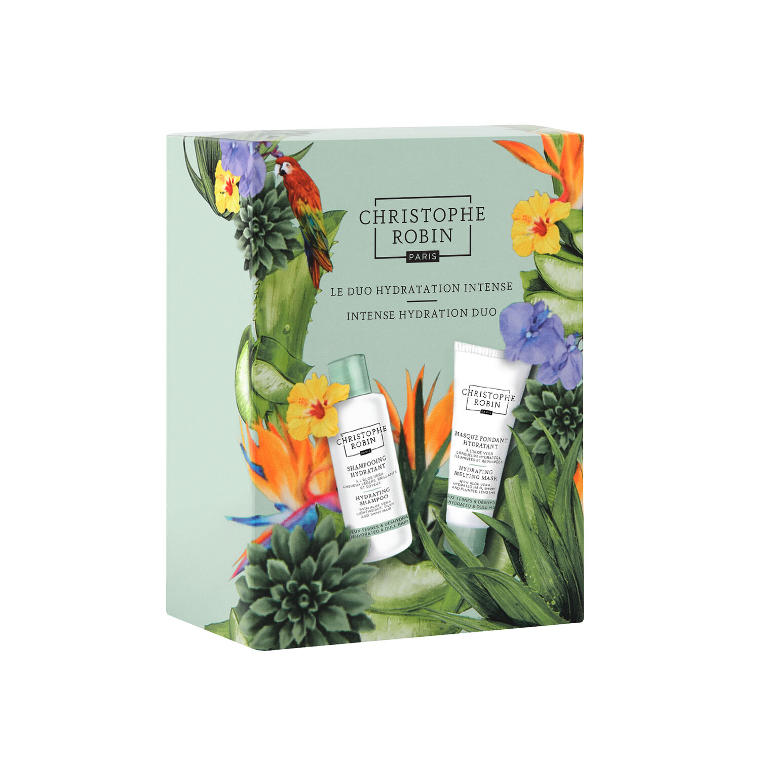 Christophe Robin Duo Hydratation intense Coffret shampooing 75 ml + Masque 40 ml + Crème 3 ml