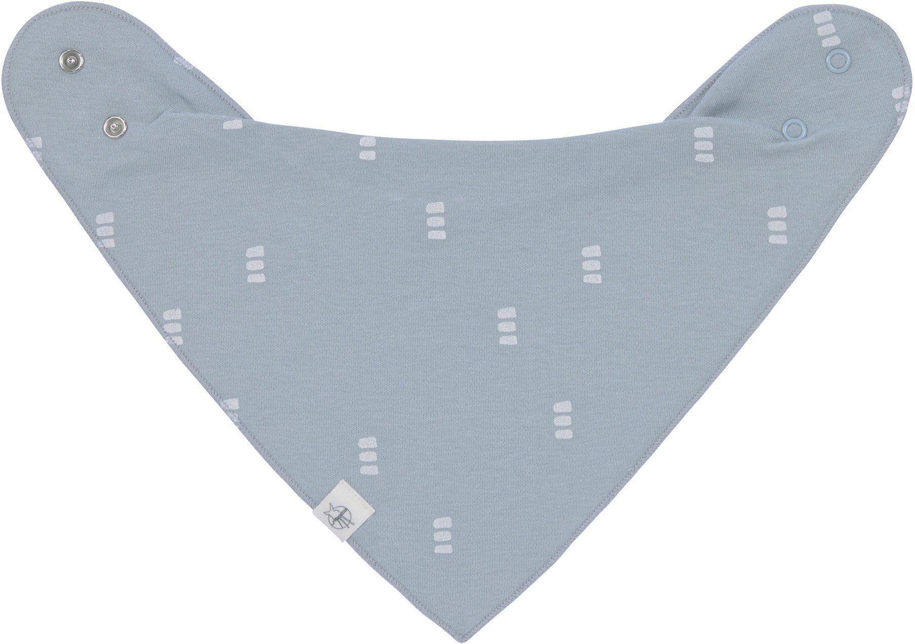 LÄSSIG Dreieckstuch Interlock Bandana, blue/milk, (2-St), für Babys; enthält Bio-Baumwolle