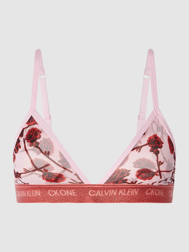 Bralette aus Mesh in hellrosa