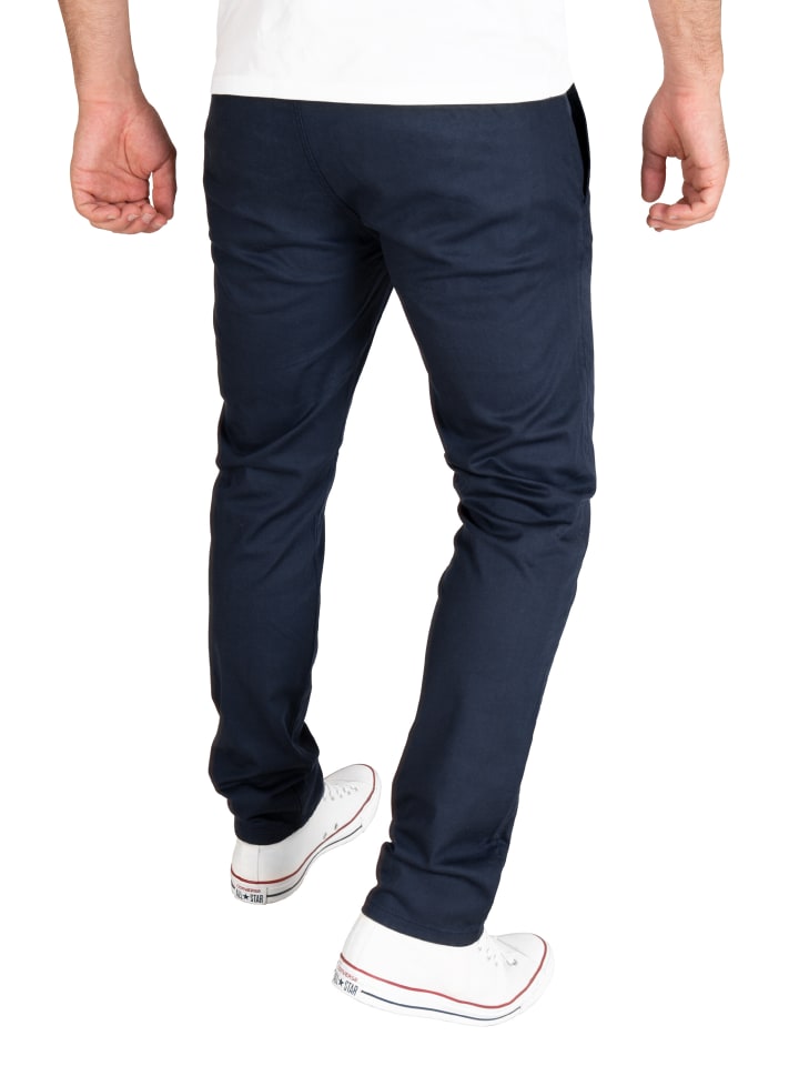 Pittman Stretch Chino Hose Andrew in Dunkelblau günstig kaufen