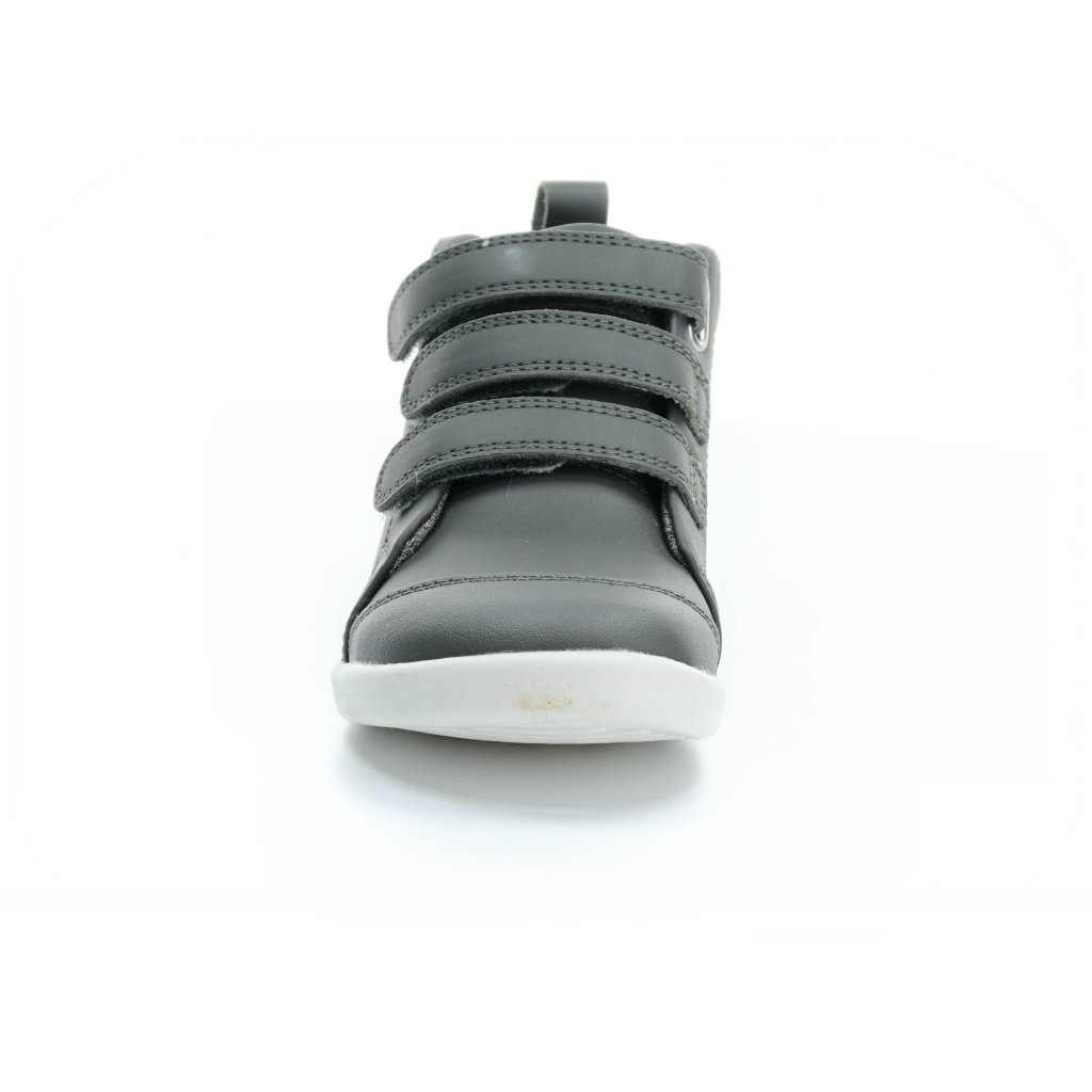 Bobux Hi Court Smoke I Walk/Kid Plus graue Mid Cut Barfußschuhe