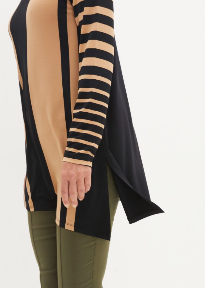 Zipfelshirt mit Streifen