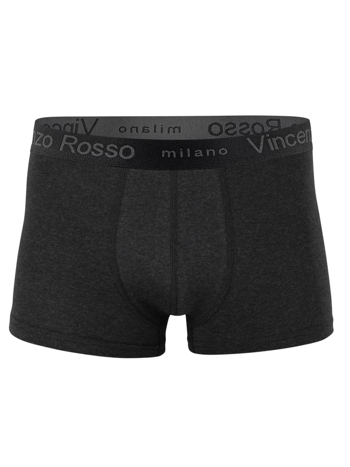 Vincenzo Rosso 12er Pack Boxershorts - Hipster in anthrazit günstig kaufen