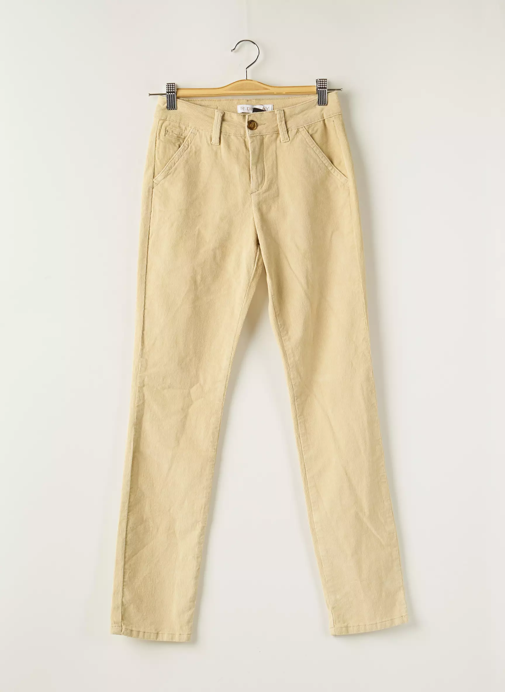 R Display Pantalons Chino Femme couleur beige