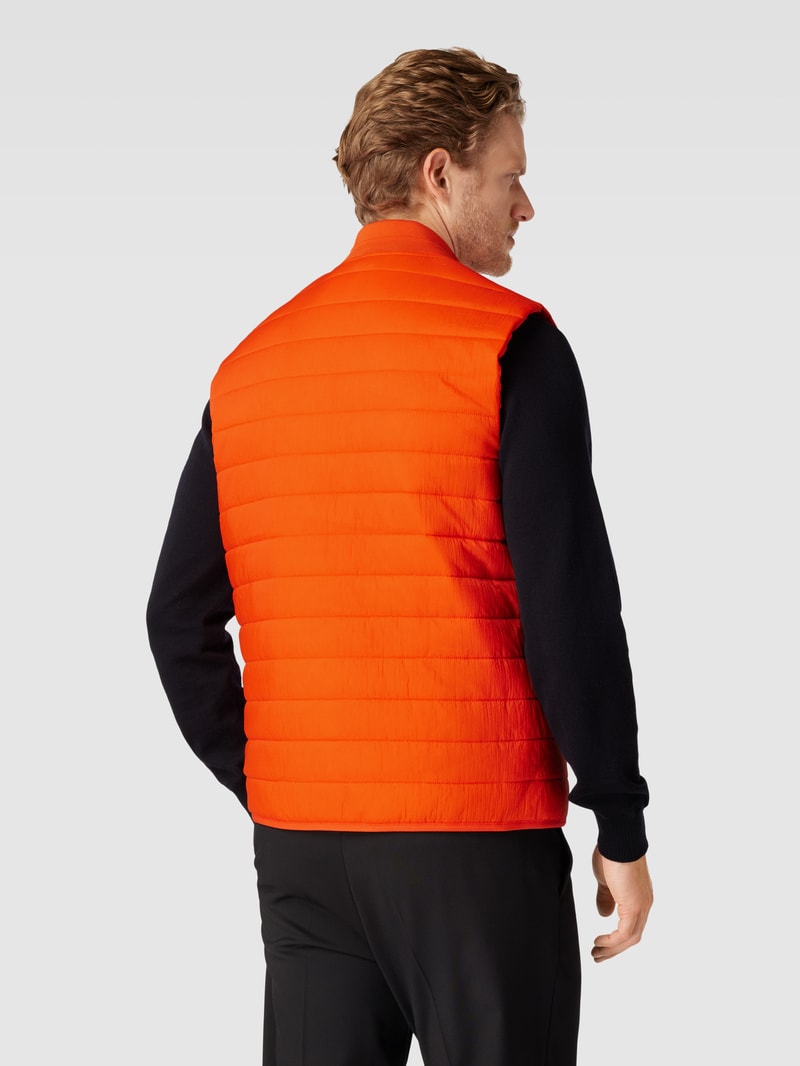 Weste mit Label-Details Modell 'CRINKLE' in orange
