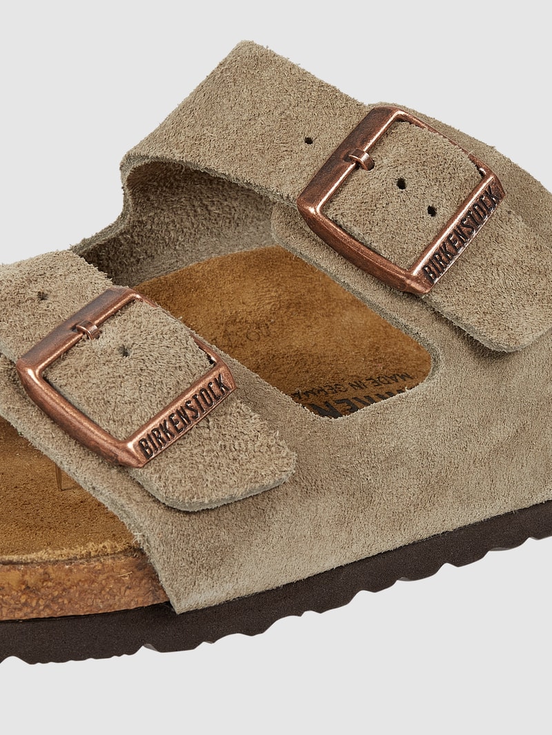 Sandalen aus Veloursleder Modell 'Arizona' in taupe