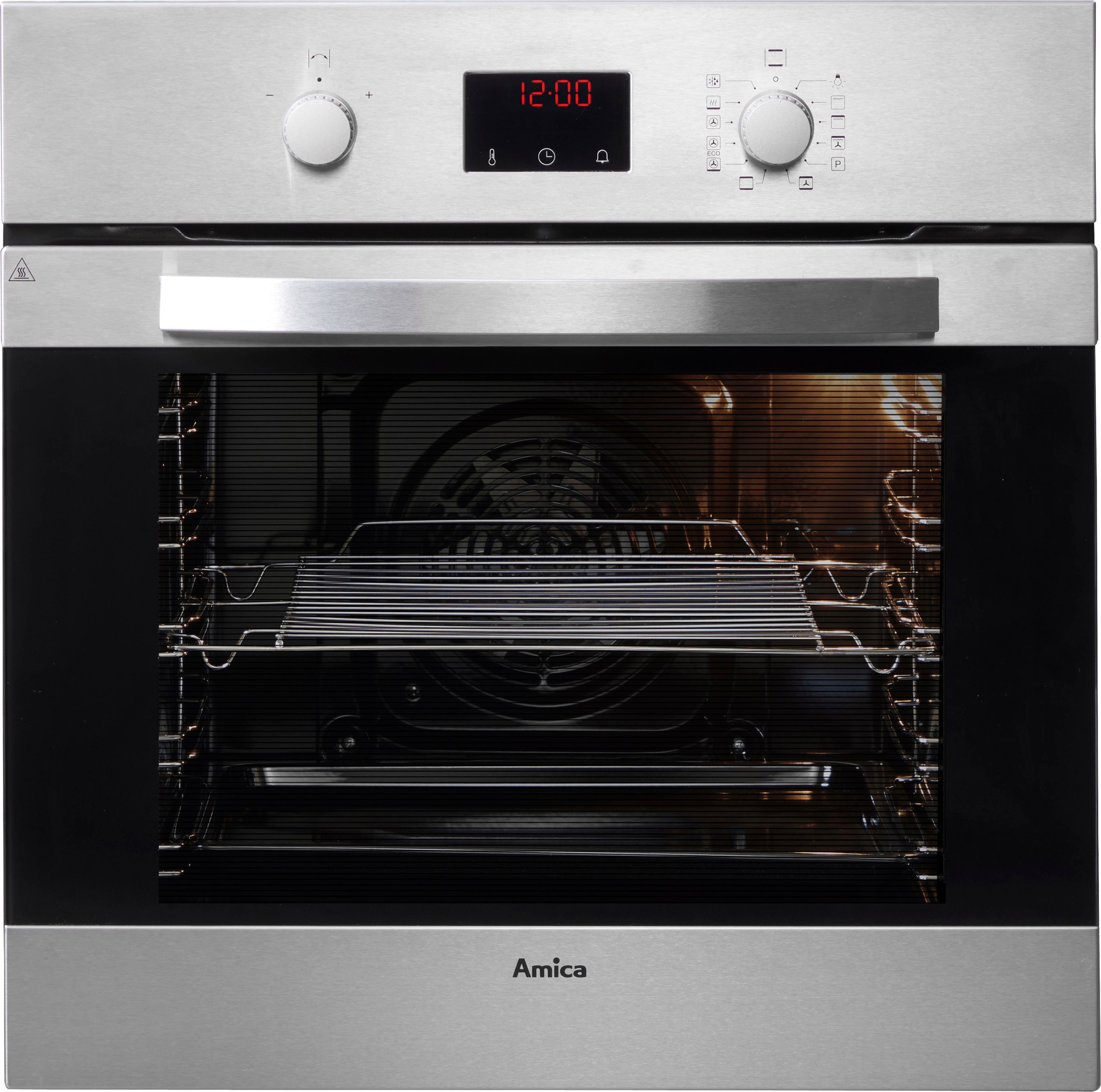 Amica Backofen EBP 13624 E, mit Teleskopauszug nachrüstbar, Pyrolyse-Selbstreinigung