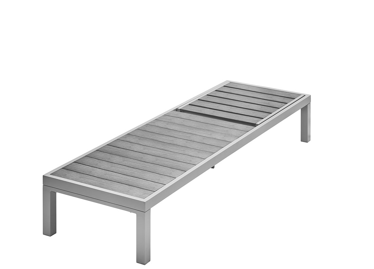 Weles Gartenfreude Aluminium Sonnenliege Barbados grau