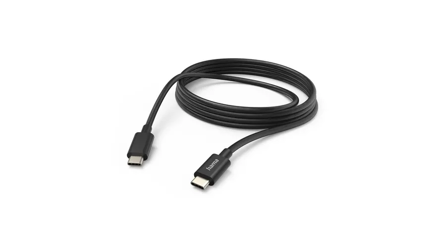 Hama Ladekabel, USB-C - USB-C, 3 m, Schwarz