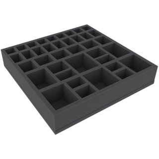 Feldherr 295 mm x 295 mm x 55 mm Schaumstoffeinlage für Brettspiele - 38 Fächer