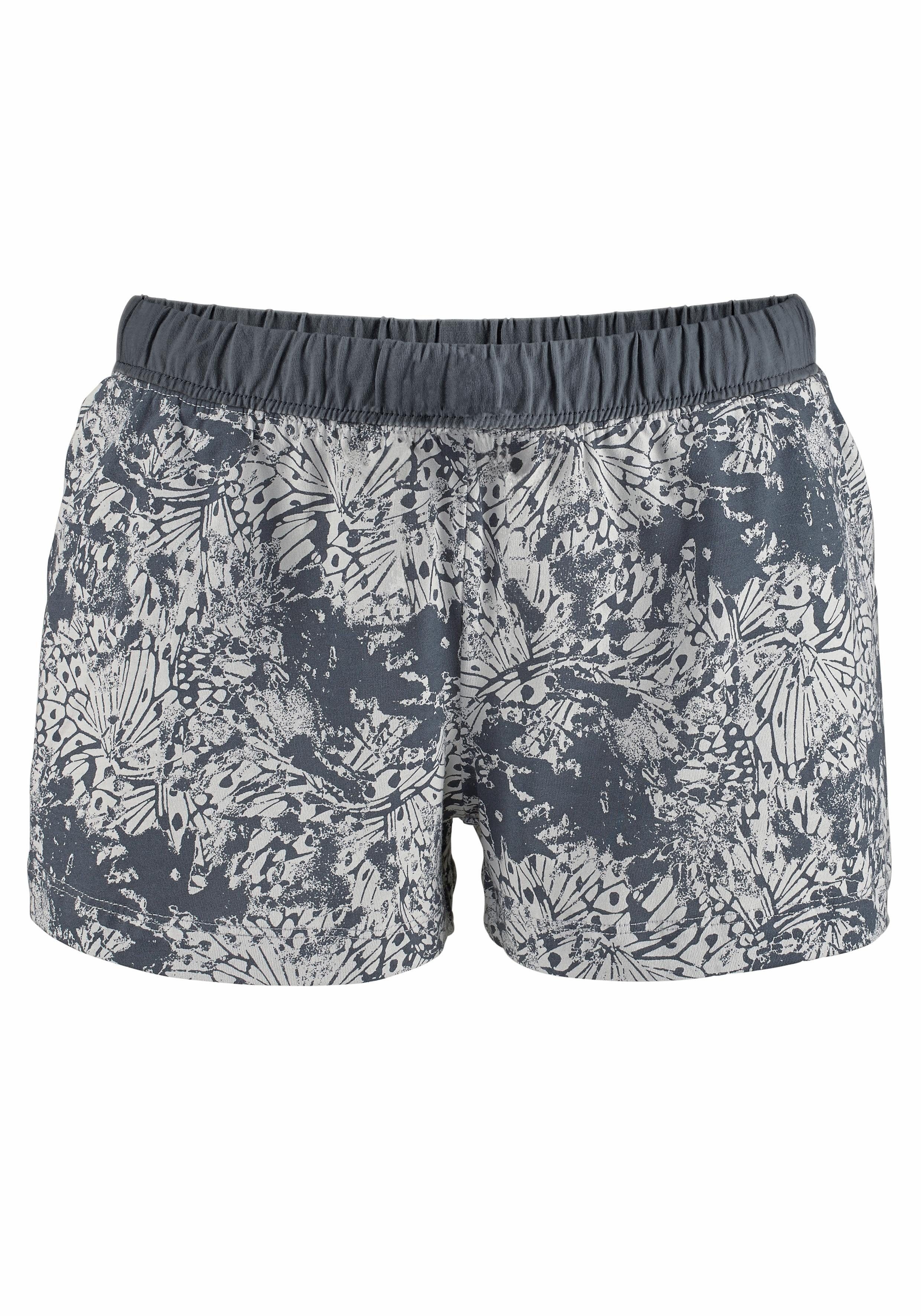 Buffalo Shorty (2 tlg., 1 Stück) mit gemusterter Shorts und softem Basic T-Shirt