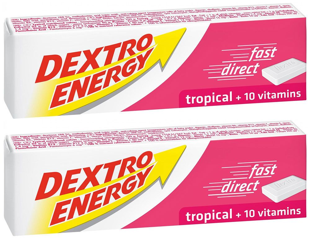 Dextro Energy Sticks Tropical + 10 Vitamine 2x47g kaufen | Bike-Discount