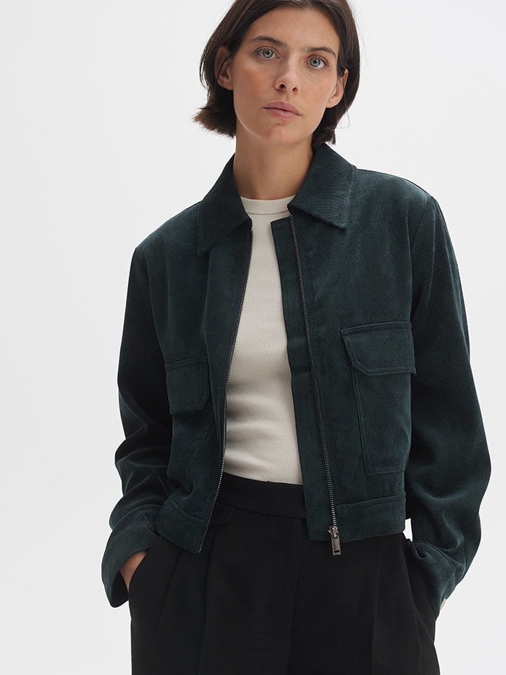 OPUS Hemdjacke in Petrol günstig kaufen