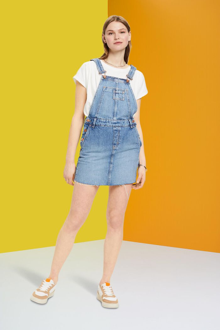 Mini-Latzkleid aus Denim
