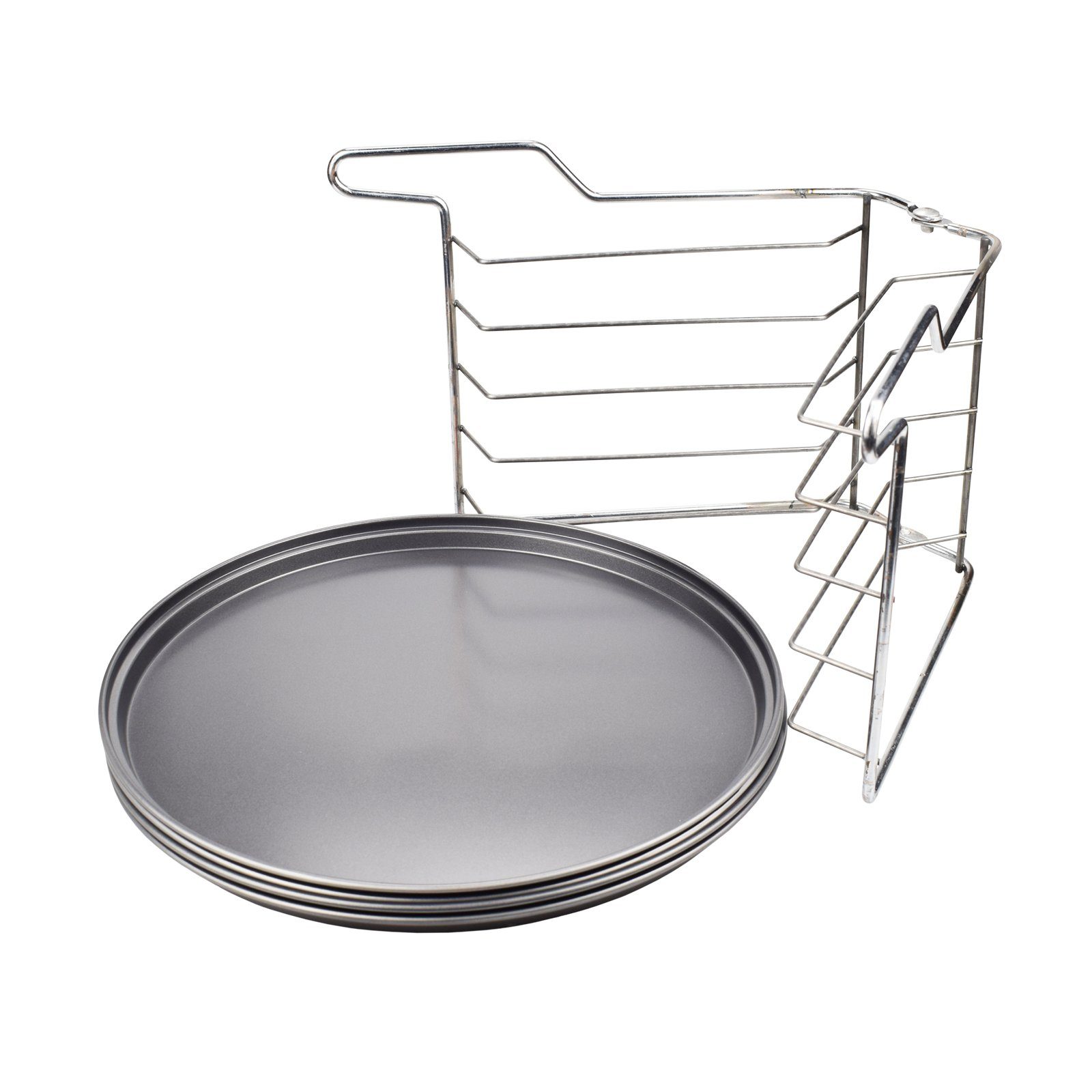 Michelino Pizzablech Pizza Backset 5tlg. Pizzabackblech, Metall, (5-St)