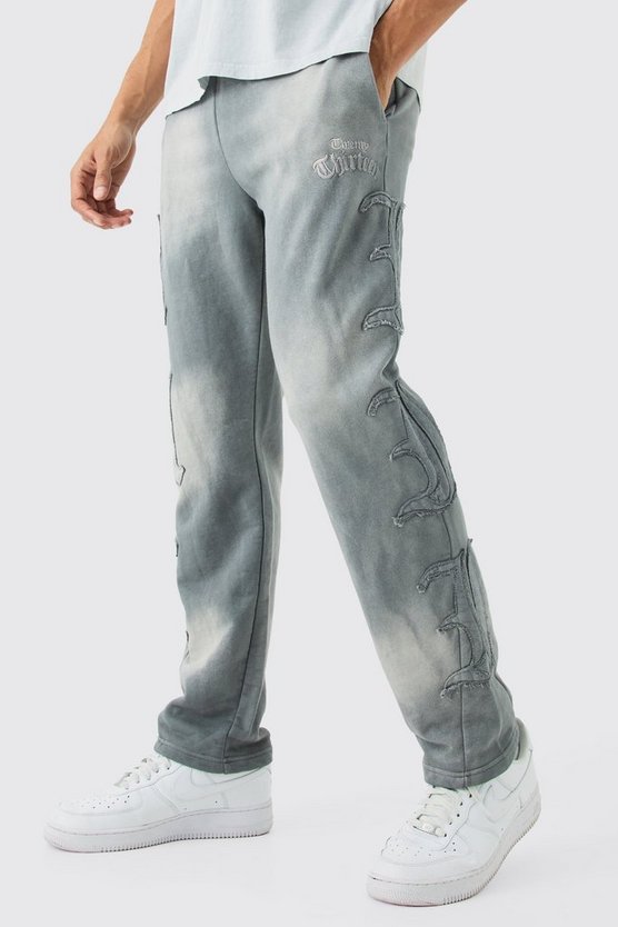 Gebleichte Oversize Jogginghose