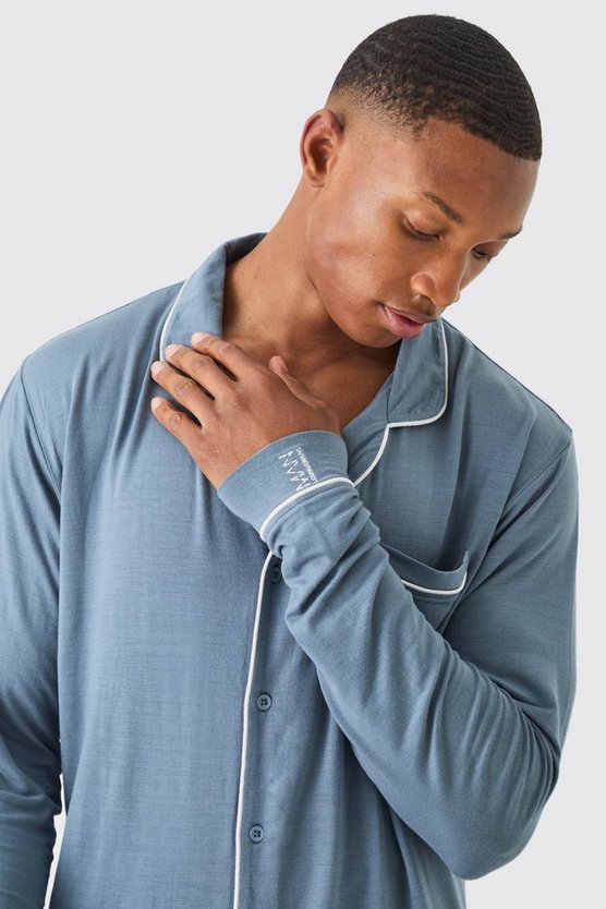 Lockeres Premium Loungewear-Hemd & Unterteil