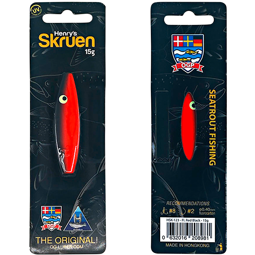 OGP Meerforellen-Köder Henry´s Skruen (Fl. Red Black)