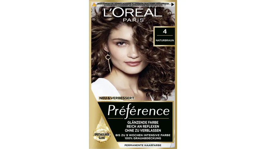 L'Oréal Préférence Permanente Haarfarbe 4 - Thahiti Naturbraun