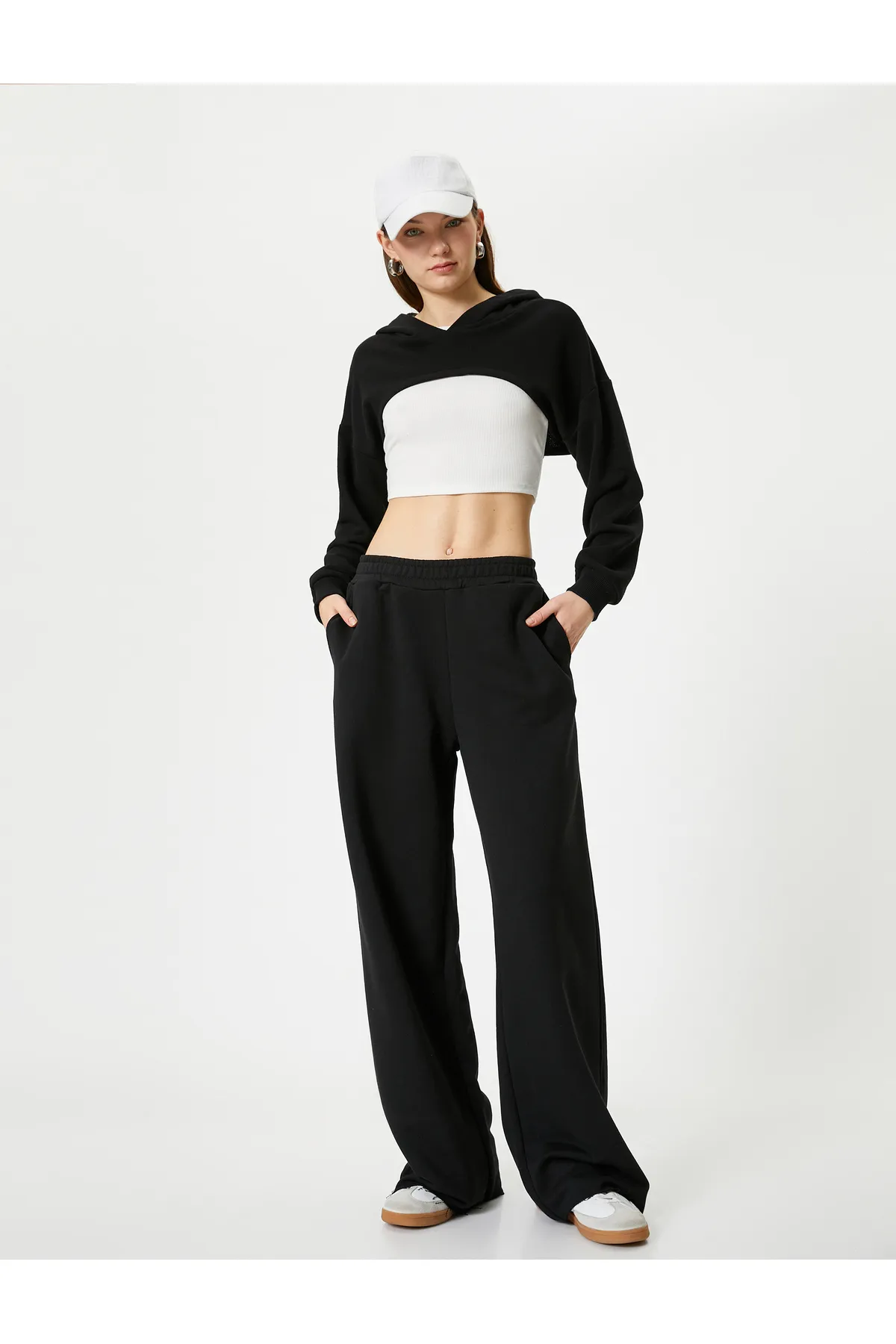 Koton  Jogginghose mit weitem Bein, Taschen und elastischem Bund