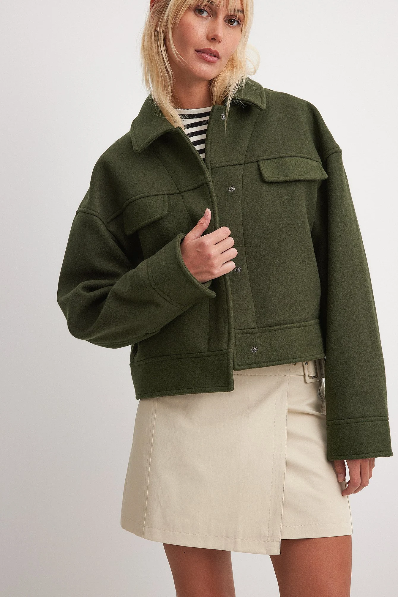 Jacke im Woll-Look
