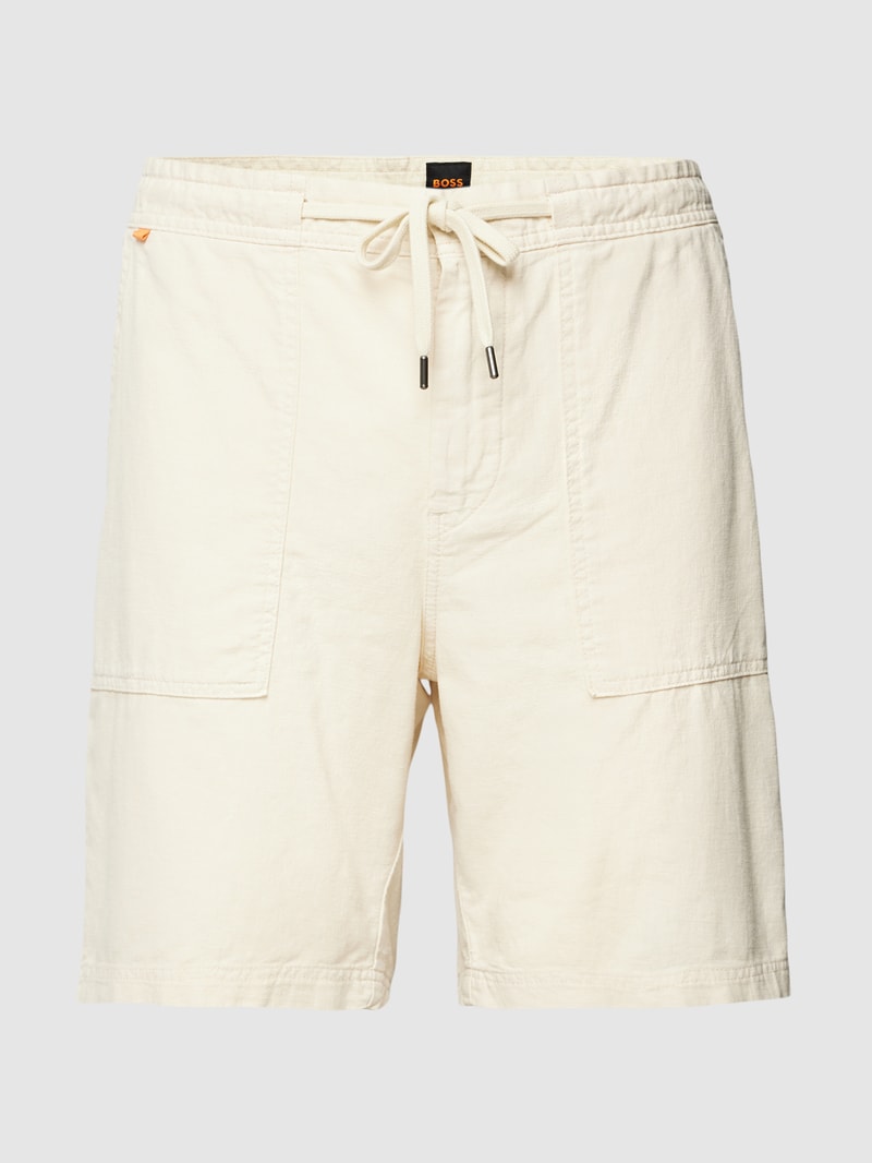 Shorts mit elastischem Bund Modell 'Sisla' in offwhite