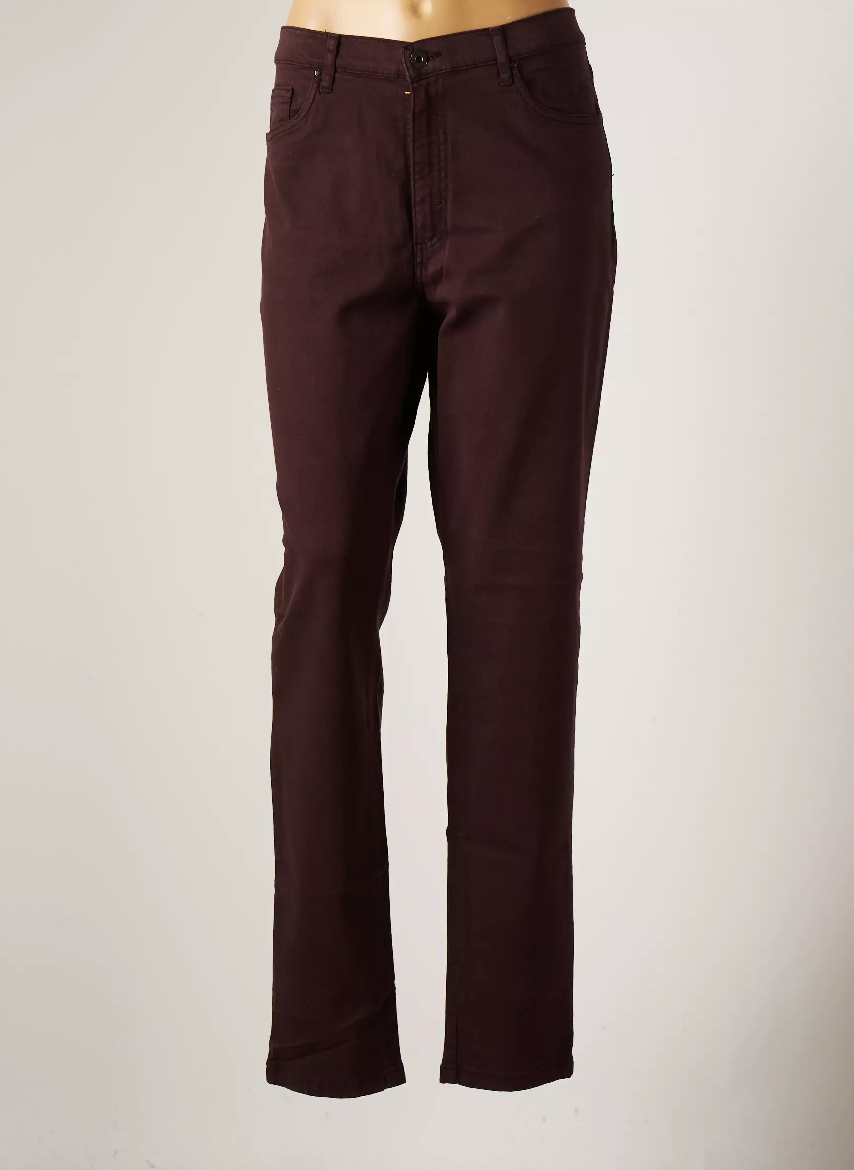Lcdn Pantalons Droits Femme couleur marron