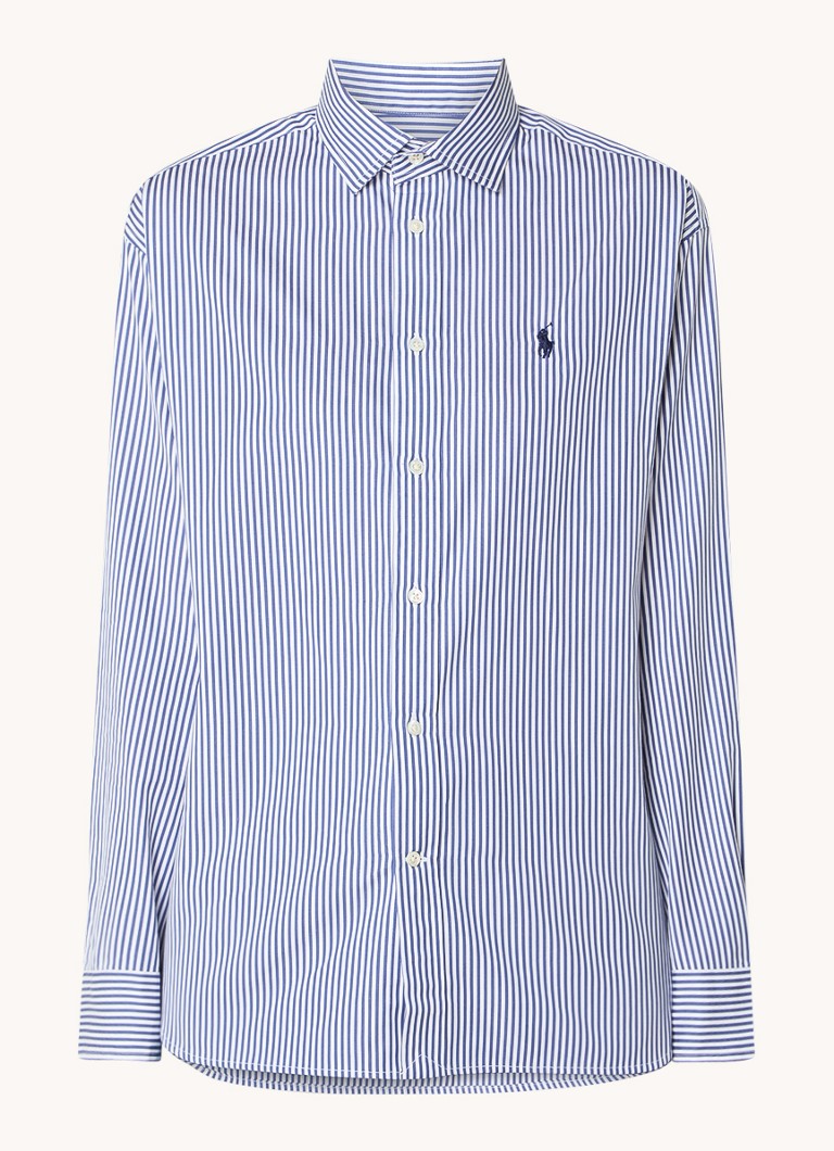 Ralph Lauren blouse with stripe print and logo embroidery