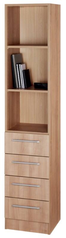 Hammerbacher Matrix Melaminharzbeschichtete Spanplatte Schrank 2 Fachböden 406 x 420 x 2.004 mm Walnuss