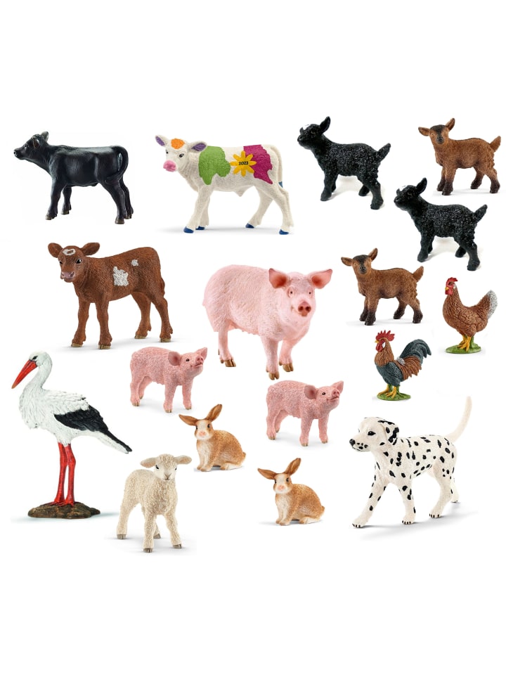 Schleich Tierfiguren - Bauernhof-Set mit 17 Tieren in bunt günstig kaufen onesize
