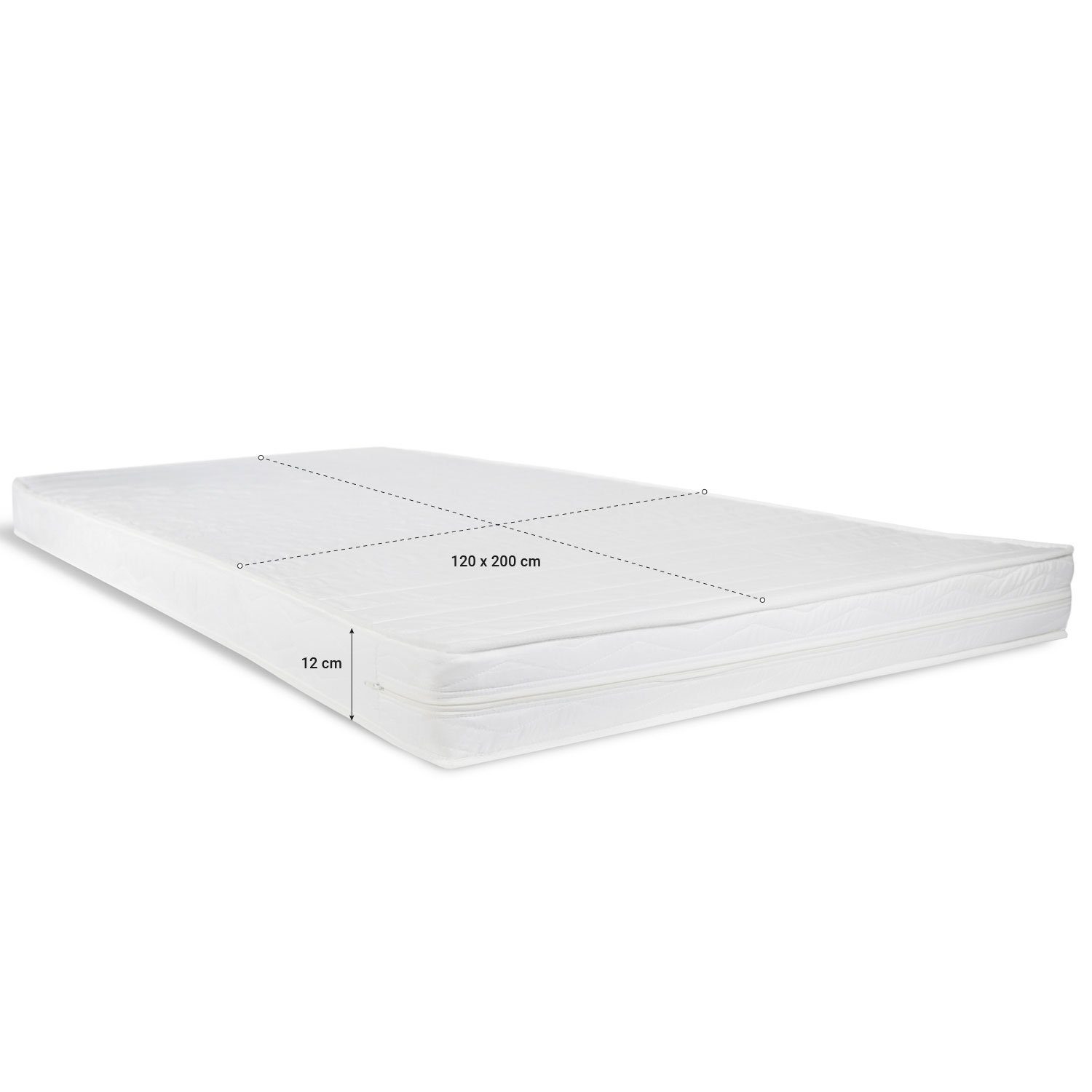 Homestyle4u Holzbett Doppelbett mit Matratze Lattenrost 120x200 cm Bett