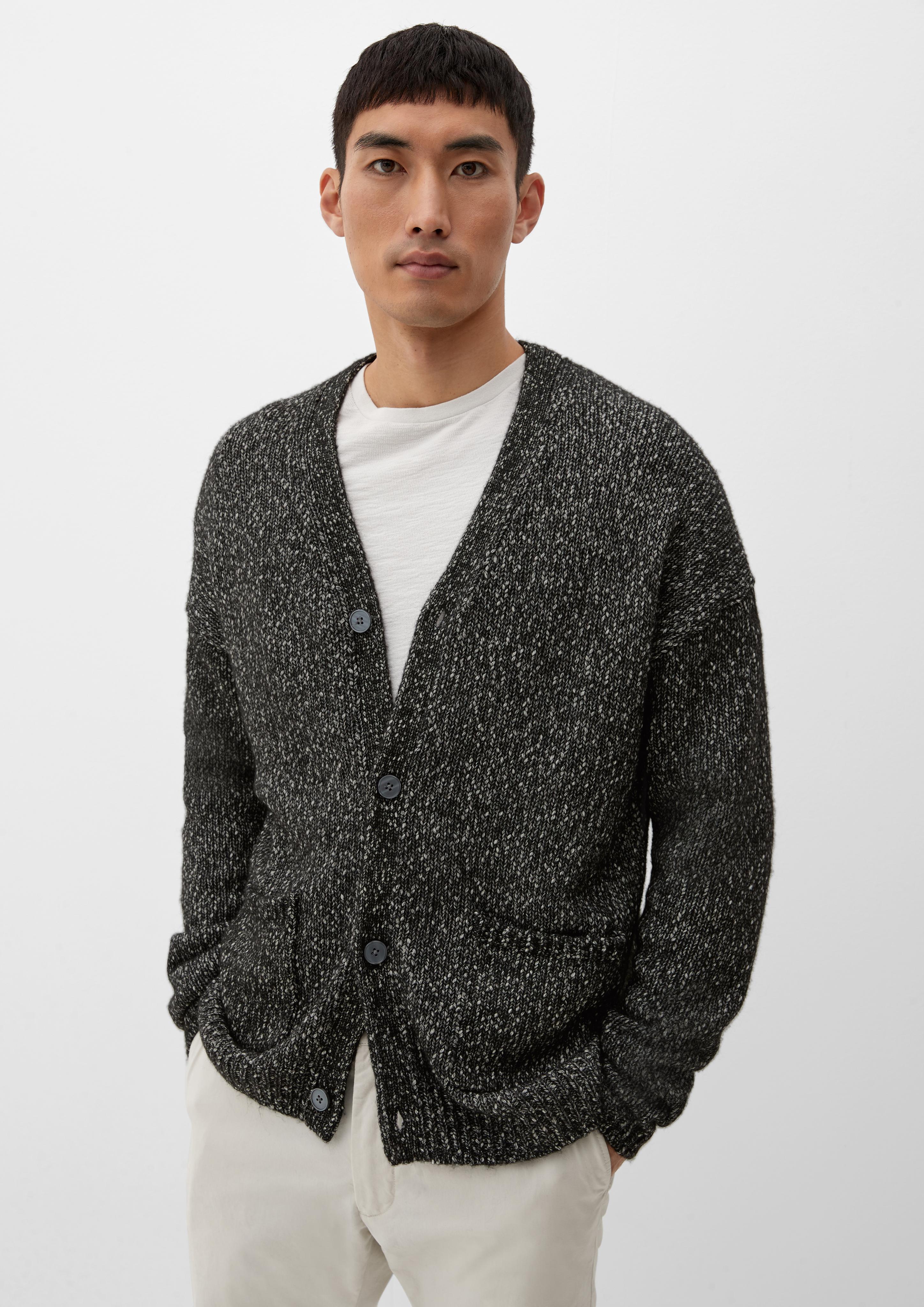Strickjacke in melierter Optik  2124543-99X0