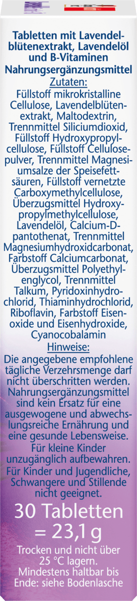Lavendel Tabletten 30 St., 23,1 g