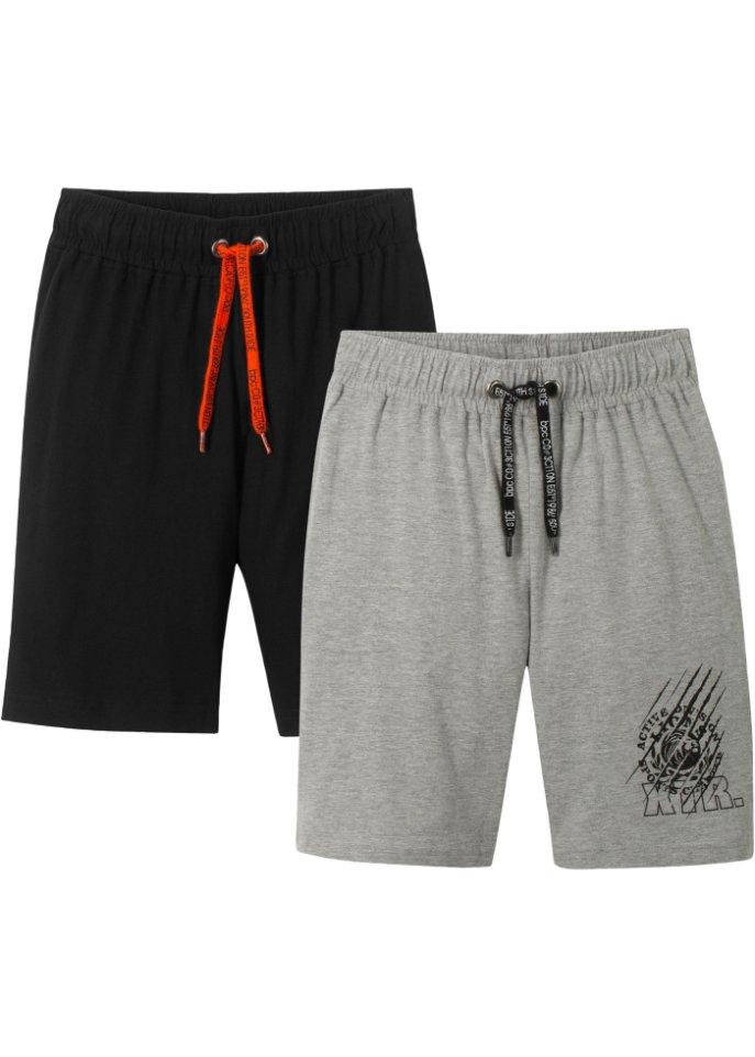 Jungen Kurze Shirthose aus Bio-Baumwolle (2er Pack)