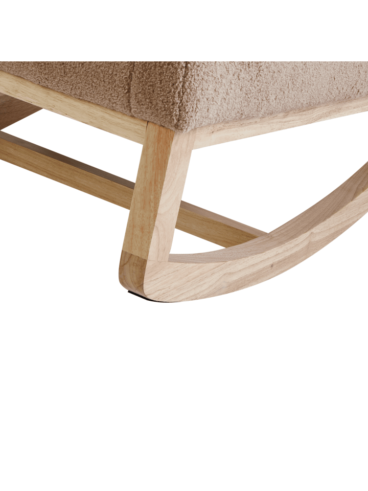 Beliani Schaukelsessel ALSTA in Beige/Braun - (W) 68 x (H) 100 x (L) 100 cm günstig kaufen onesize