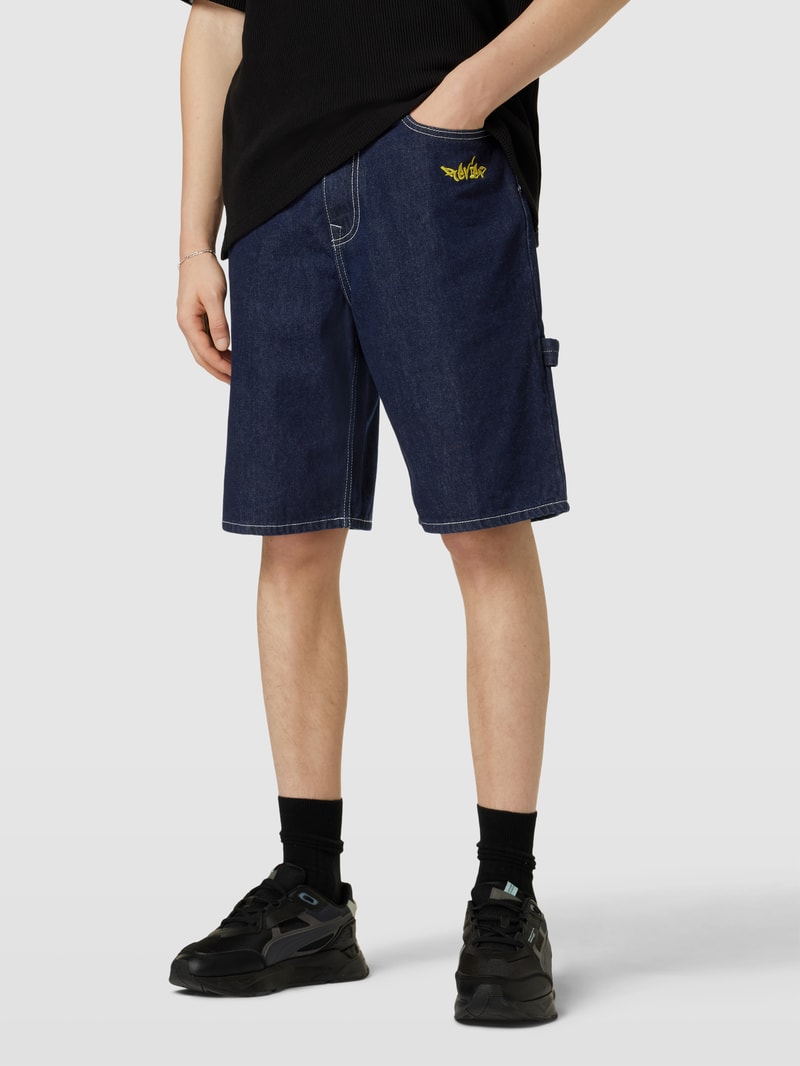 Bermudas in Denim-Optik in dunkelblau