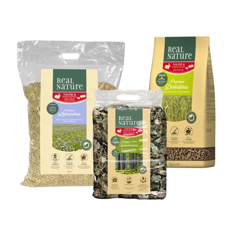 REAL NATURE Streu & Stroh REAL NATURE Nager-Streu Set 3-teilig