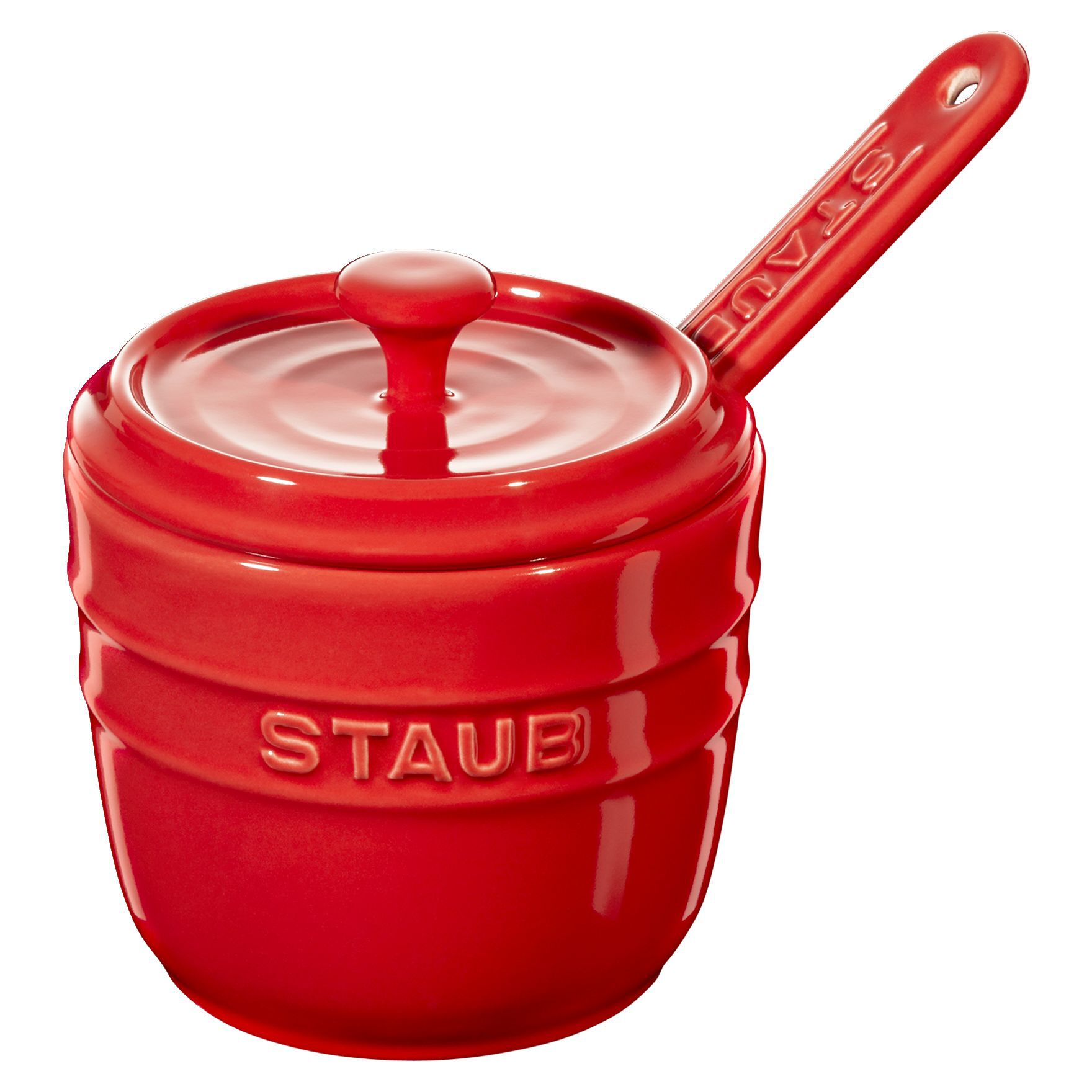 Zuckerdose 9 cm, Keramik, Kirsch-Rot