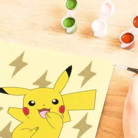 CreArt Pikachu - Malen nach Zahlen für Kinder ab 7 Jahren