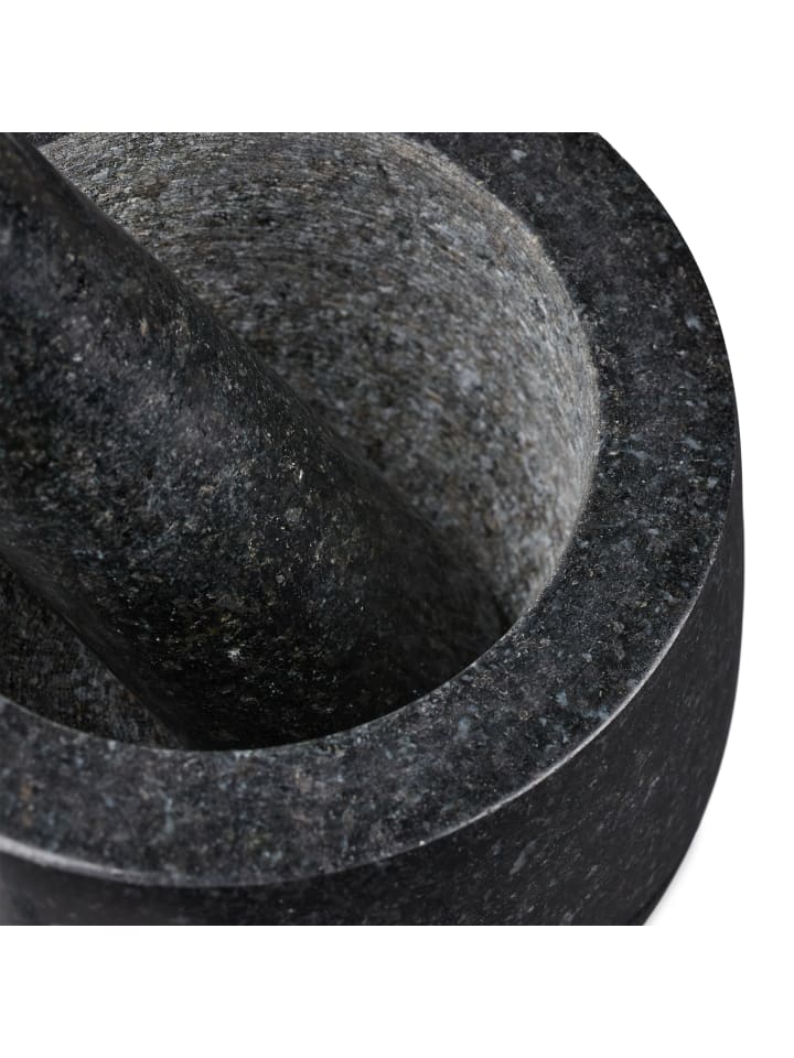 relaxdays Mörser mit Stößel in Schwarz - Ø 12 cm günstig kaufen onesize