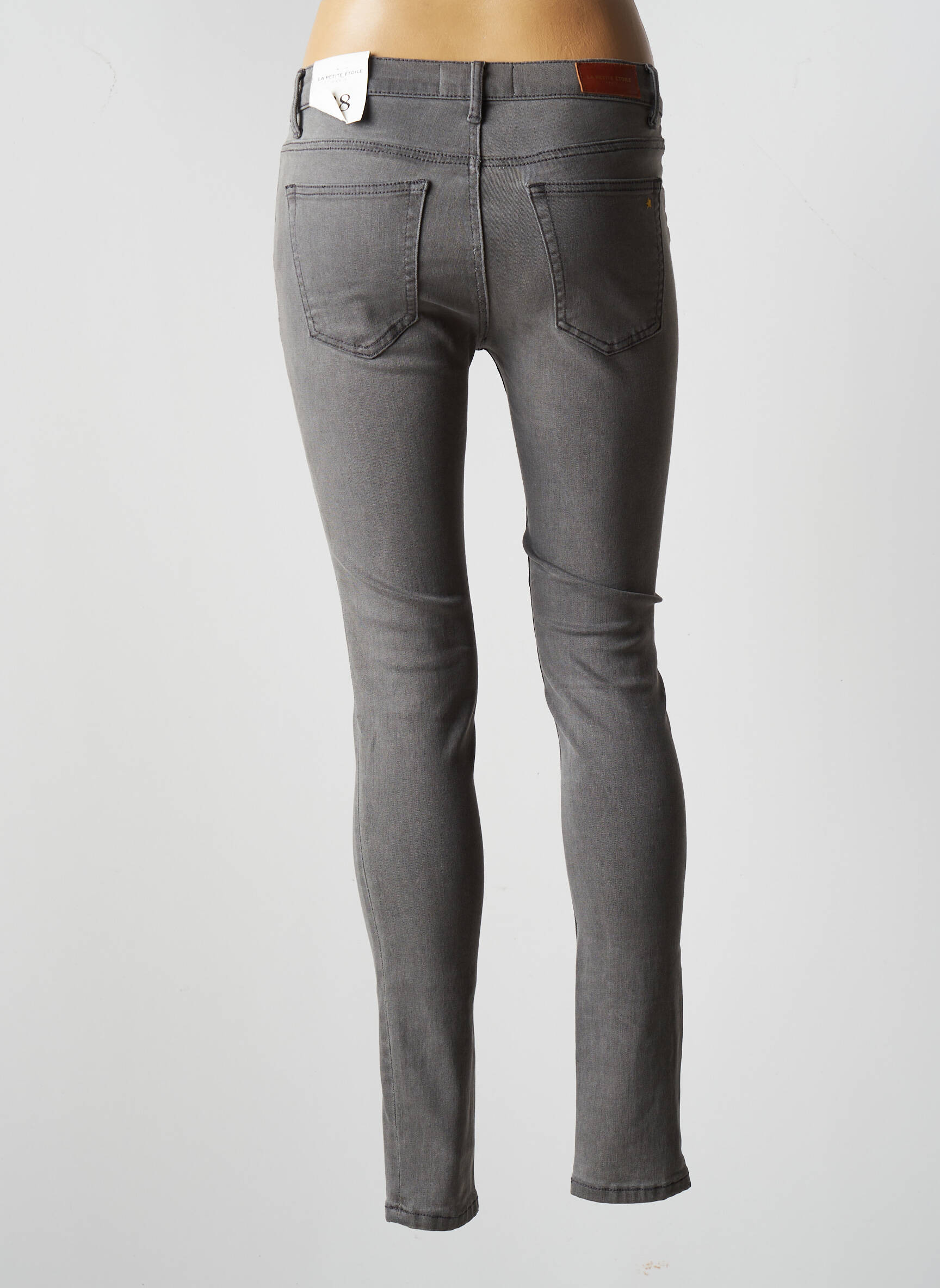 La Petite Etoile Jeans Skinny Femme couleur gris