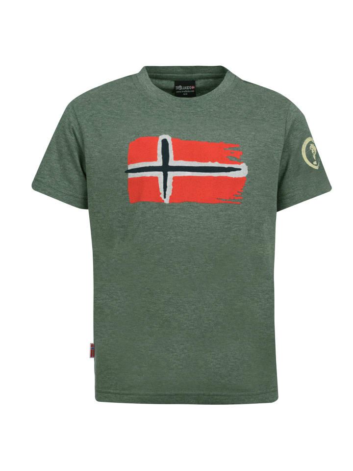 Trollkids Funktionsshirt Oslo in khaki green günstig kaufen