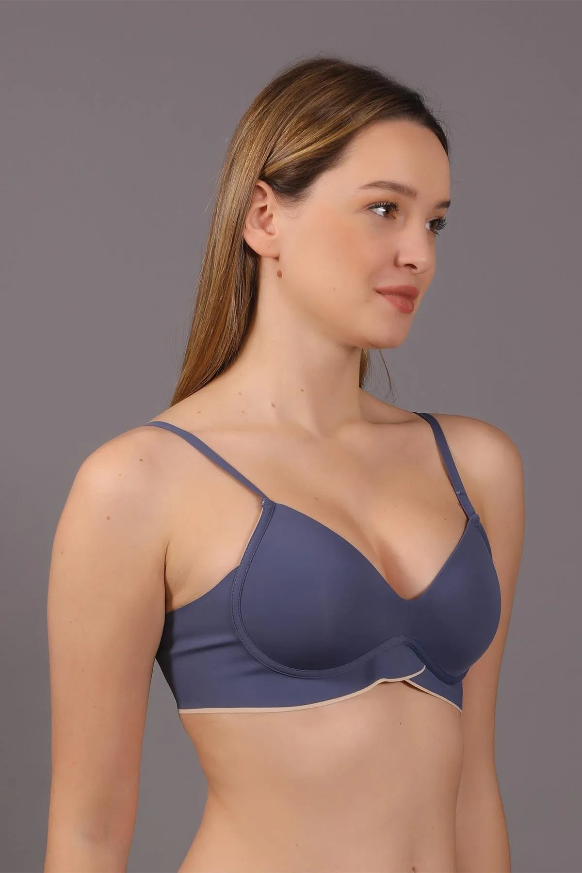 C&City  Nahtloser Laser-BH mit Überzug ohne Bügel C26115 Indigo